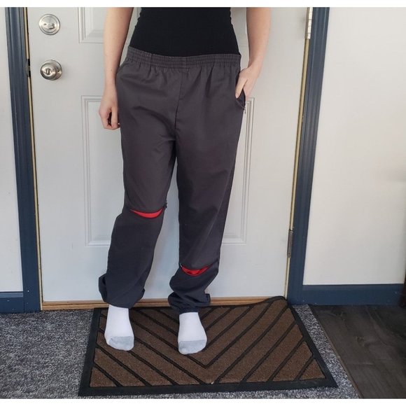 Y2K Gray Pants with Zipper Detail - Picture 1 of 4